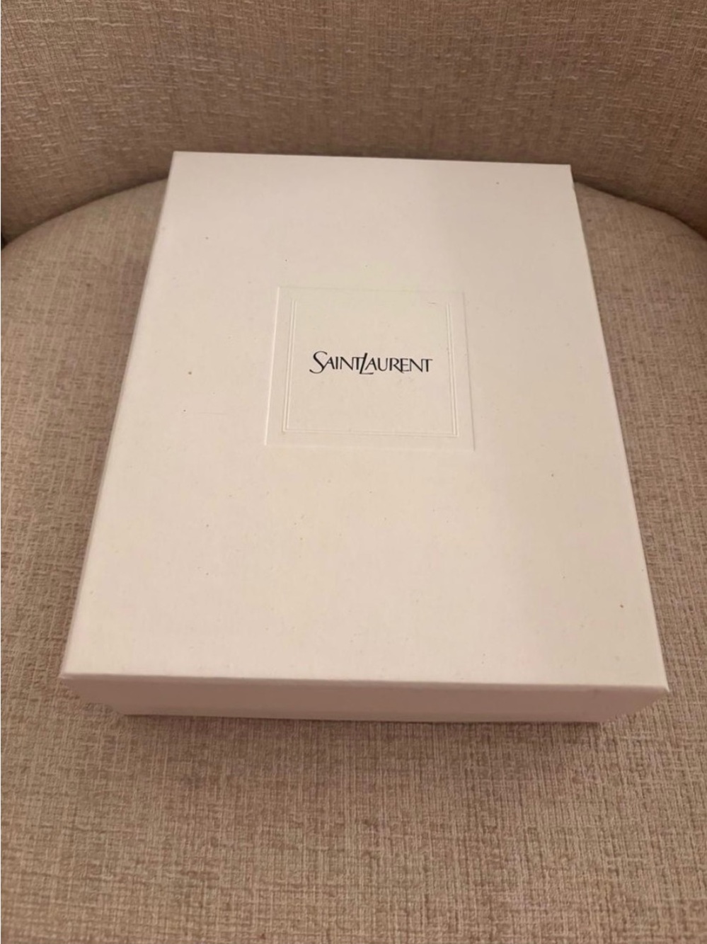 🧡NEW Saint Laurent Cream Decorative Box with Logo - Large
